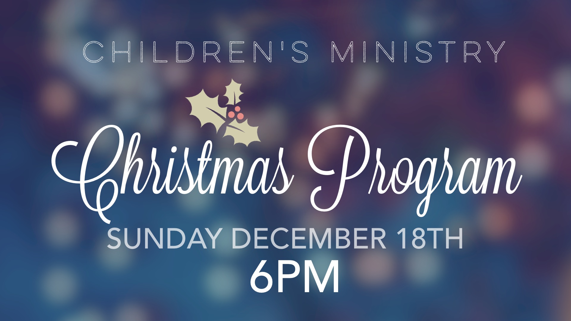 Children’s Christmas Program Eureka Church